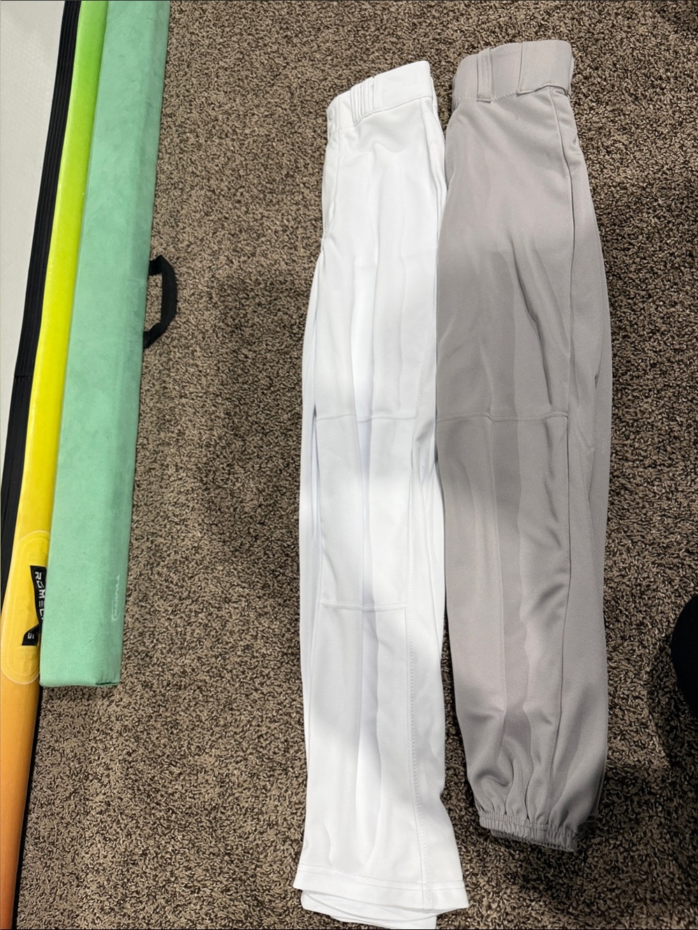 Baseball Pants Pair - White & Light Gray